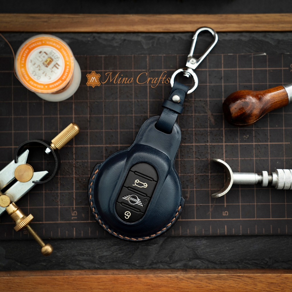 Bao da chìa khóa Mini Cooper, Countryman, Paceman, Roadster, Bao da chìa khóa thủ công, Da bò thật