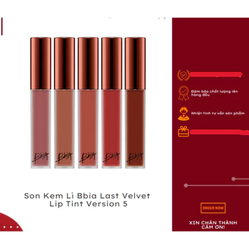 Son Kem Lì Bbia Last Velvet Lip Tint Version 5