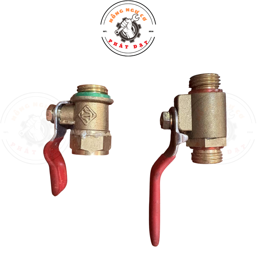 Khóa bi / Van bi CHÍNH HÃNG ren 13.8mm thông dụng, chất liệu thau, chuẩn, bền