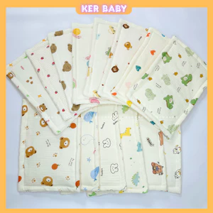Gối Xô Muslin Lót Đầu cho Bé Sơ Sinh Mềm Mịn Êm Ái , Gối Xô Vuông Lõi Bông Tự Nhiên Thấm Hút Mồ Hôi cho Bé (0-2 Tuổi)