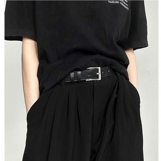Thắt lưng ulzzang mặt kim vuông bạc sáng, dây nịt lưng unisex da pu đẹp bản dây 2.8cm cho nam nữ