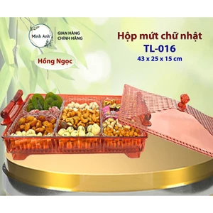 HỘP MỨT CHỮ NHẬT TL-016 ngày tết hộp mứt đẹp, sang trọng