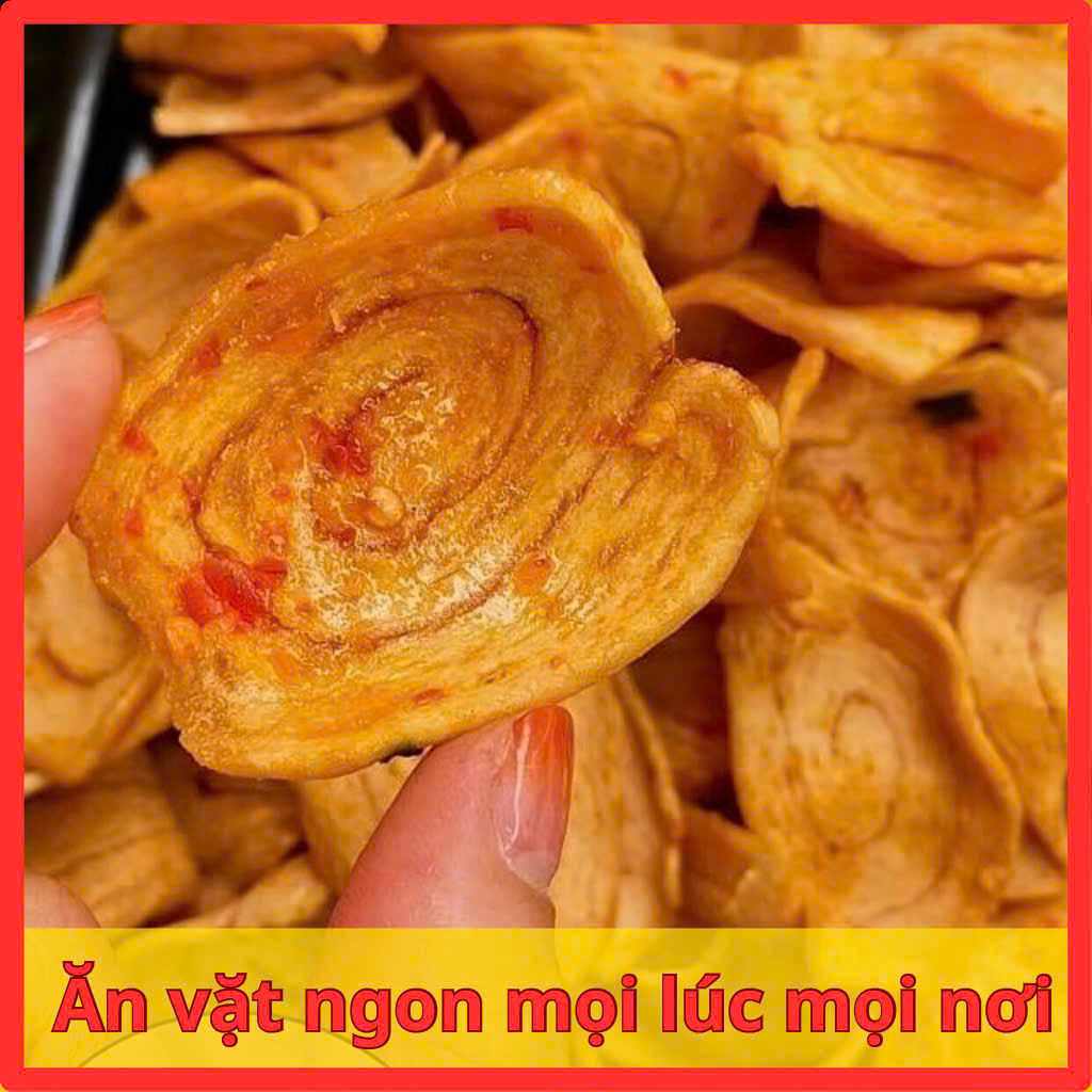 Bánh tai heo sốt mắm ớt nhà làm giòn rụm, bim bim đồ ăn vặt tuổi thơ khó quên, 500g/1kg, HTC Food