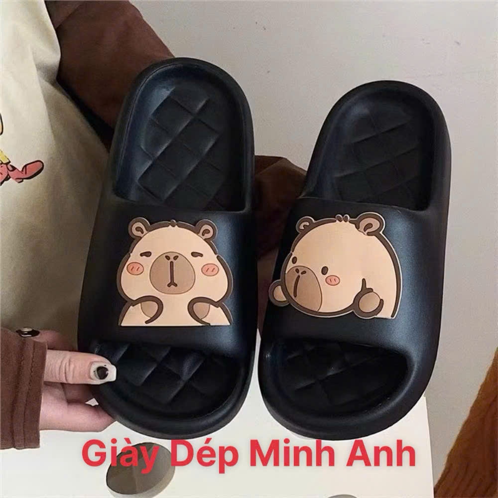 Dép CAPYBARA Đế Mềm Chống Trơn Trượt, Dép Nam Nữ Quai Ngang Họa Tiết Dễ Thương Cực Đáng Yêu Của 2025!!!