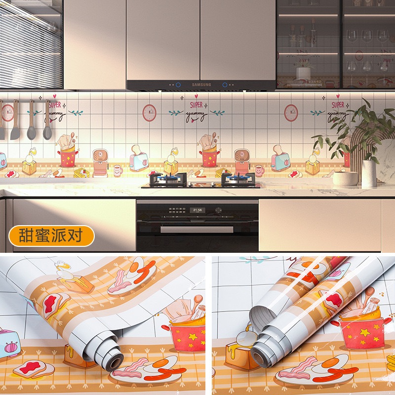Tranh Dán Bếp Chống Dầu Mỡ 60 x 90cm Chịu Nhiệt, Giấy Decal Trang Trí Decor Bếp Đẹp