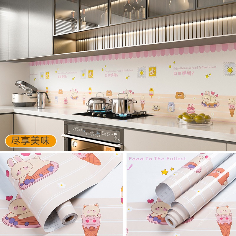 Tranh Dán Bếp Chống Dầu Mỡ 60 x 90cm Chịu Nhiệt, Giấy Decal Trang Trí Decor Bếp Đẹp