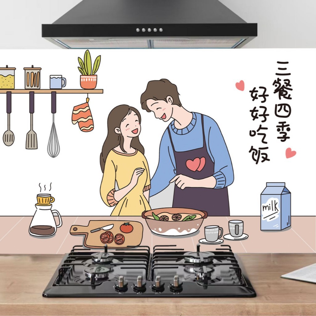 Tranh Dán Bếp Chống Dầu Mỡ 60 x 90cm Chịu Nhiệt, Giấy Decal Trang Trí Decor Bếp Đẹp