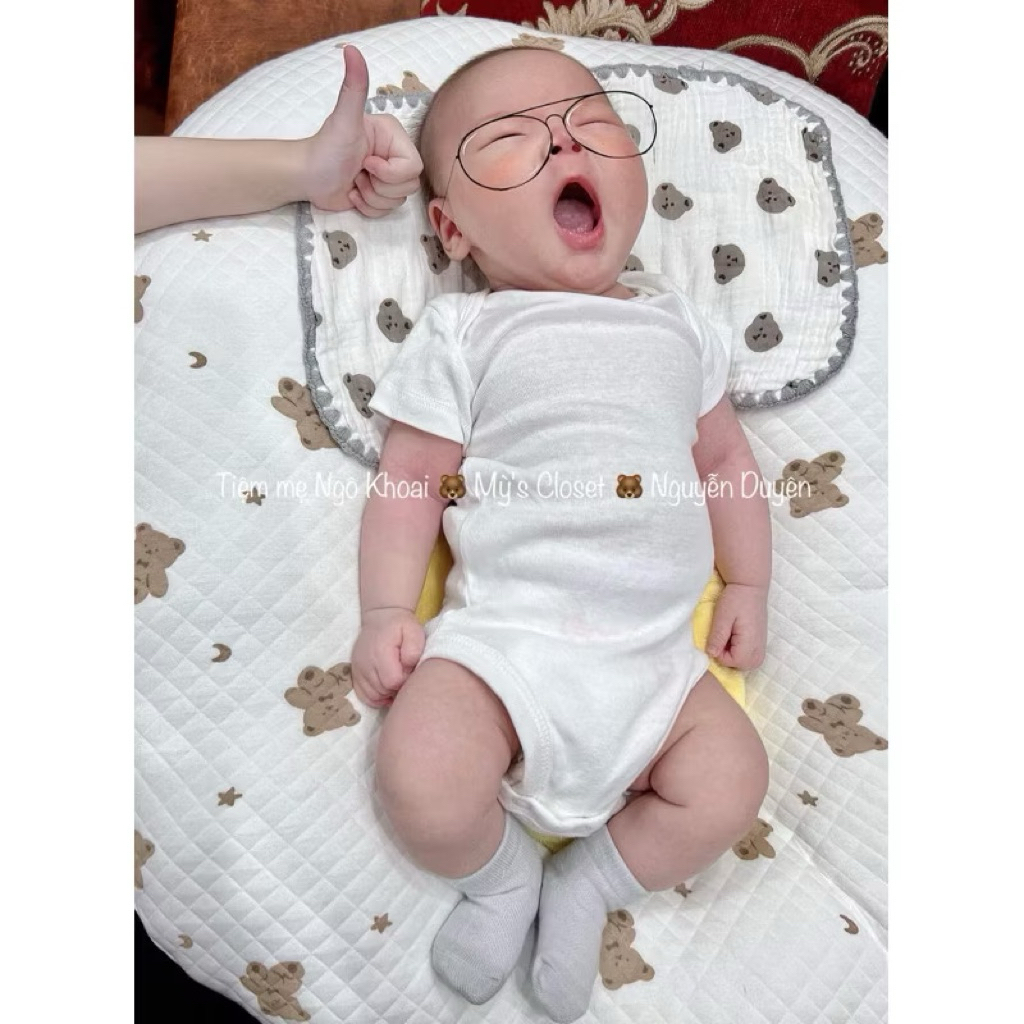 [MD18] 0-24m Body chip/áo liền thân dài tay trắng trơn coton mềm mịn xuất xịn cho bé yêu