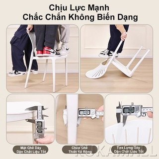 Ghế nhựa KUKA, ghế ăn kiểu Bắc Âu, đơn giản và bền chắc, phù hợp với nhiều dịp khác nhau.