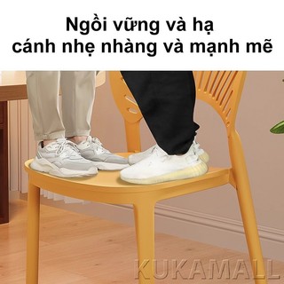 Ghế nhựa KUKA, ghế ăn kiểu Bắc Âu, đơn giản và bền chắc, phù hợp với nhiều dịp khác nhau.