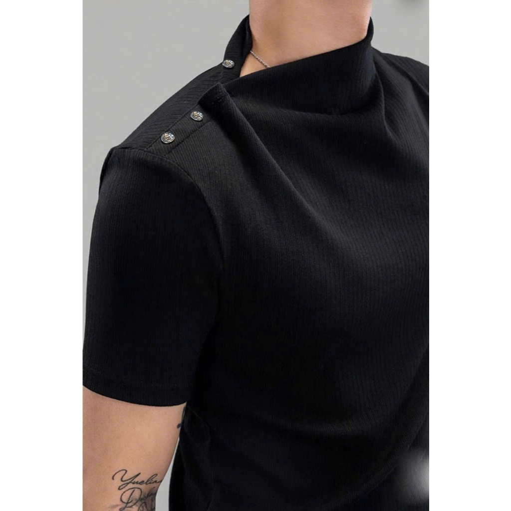 Áo thun Stee Style Cổ xéo XELOO Bosy ICVCVNI Unisex Cotton