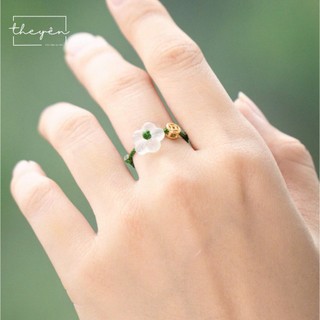 CAMELLIA-R - Nhẫn Hoa Trà - Quà Tặng Ý Nghĩa, Nhẹ Nhàng, Thanh Lịch Cho Nữ