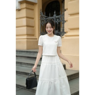 Áo Kiểu Nữ Croptop Dáng Suông Tay Ngắn VIEN TRAN D61B25H018