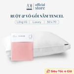 Combo Ruột Gối nằm Luxury và Vỏ Gối nằm lụa Tencel 60s cao cấp AOICONCEPT size 50x70cm màu trơn Hỗ trợ giấc ngủ — ảnh 8