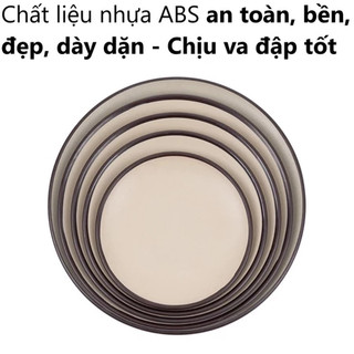 Đĩa tròn nhựa Việt Nhật 2 màu cao cấp nhiều size ms: 1300, 1301, 1302, 1303, 1304