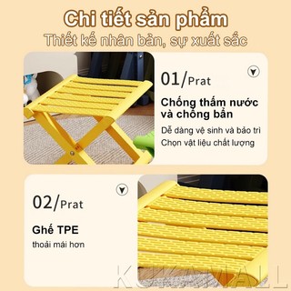 KUKA Ghế nhựa gấp gọn tiện lợi ghế nhỏ đa năng ghế thấp nhẹ nhàng ghế cắm trại ngoài trời ghế gia