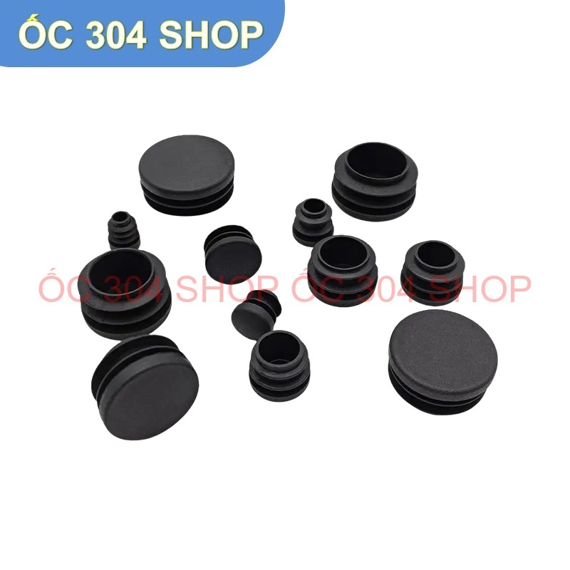 Nắp Chụp Nhựa Tròn Bịt Đầu Ống Thép - Chân Đế Nhựa Chống Ồn, Chống Trượt (Phi 12mm - 60mm) (5 cái) | BigBuy360 - bigbuy360.vn