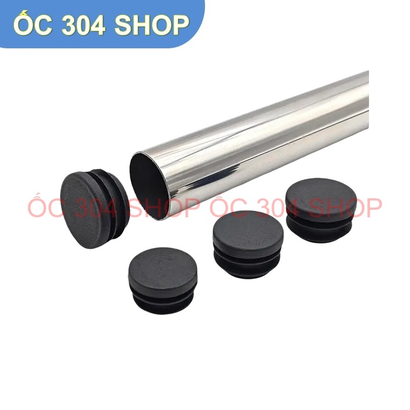 Nắp Chụp Nhựa Tròn Bịt Đầu Ống Thép - Chân Đế Nhựa Chống Ồn, Chống Trượt (Phi 12mm - 60mm) (5 cái)