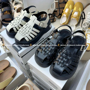 SANDAL RỌ ĐẾ BÁNH MÌ CAO 4CM HÀNG QC - GIÀY DÉP QUỲNH PÉ B606