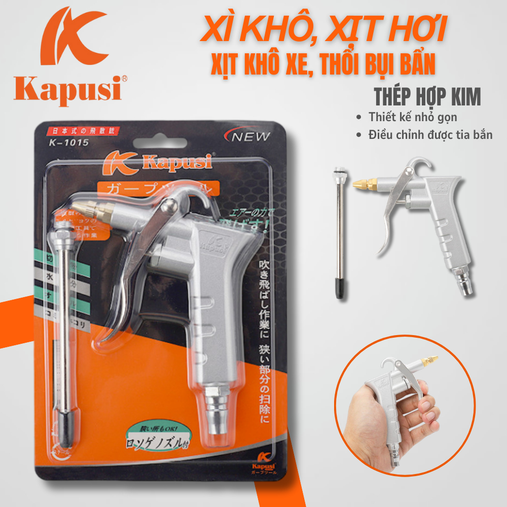 Xì khô, xì hơi, xịt hơi, vòi xịt hơi Kapusi K1015 - xì khô sắt