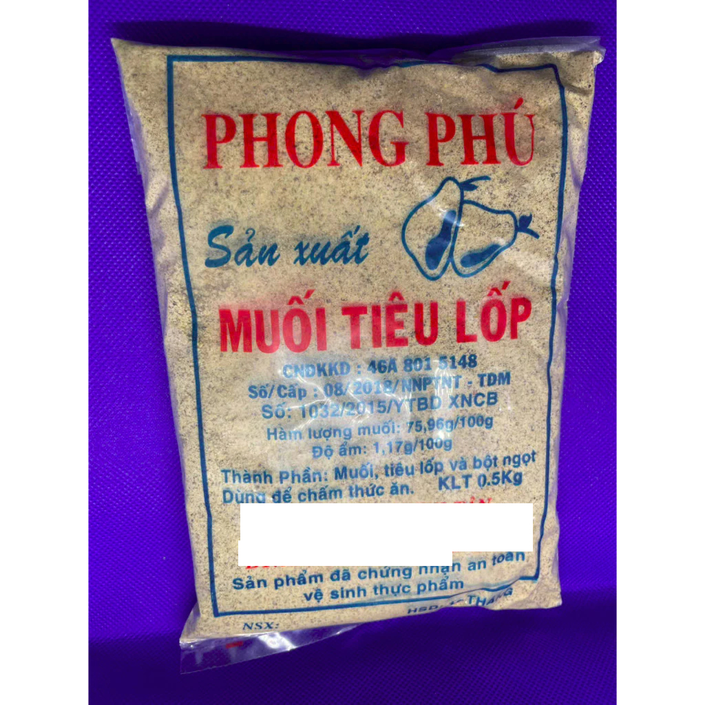 Muối Tiêu Lốp Đặc Biệt Phong Phú ( Bịch 500g )