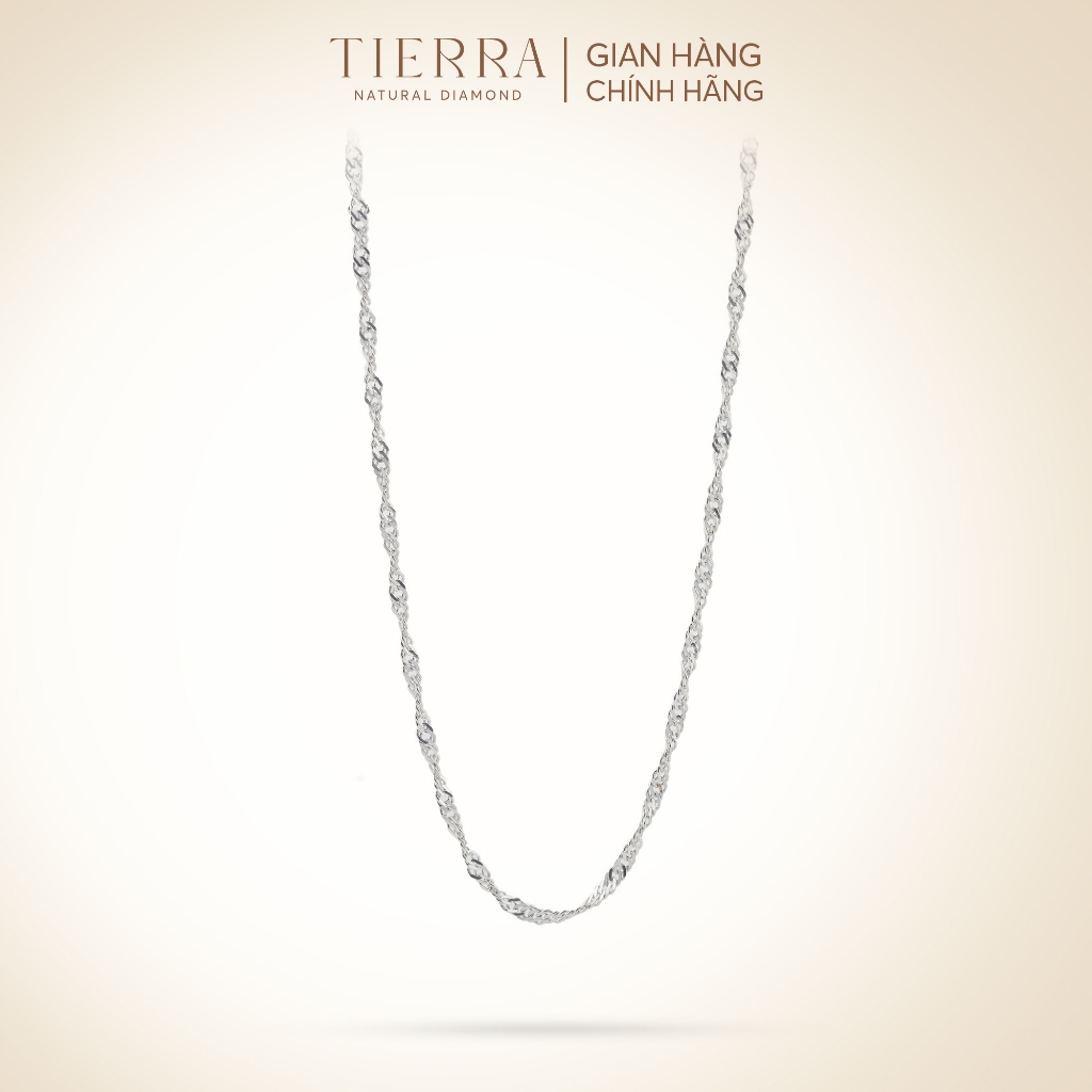 Dây Chuyền Tierra Chuỗi Sóng Nước DCA3113 Vàng Trắng 10K, Phụ Kiện Trang Sức, Quà Tặng Người Yêu