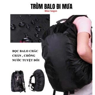 Túi trùm balo chống nước siêu chắc – Áo mưa balo du lịch 45L 60L chống thấm mưa hiệu quả