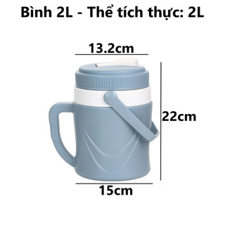 Bình ủ nhiệt nhựa Việt Nhật cao cấp dung tích 1L 2L 3L 3.8L ms: 0116, 0118, 0119, 0120