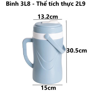 Bình ủ nhiệt nhựa Việt Nhật cao cấp dung tích 1L 2L 3L 3.8L ms: 0116, 0118, 0119, 0120