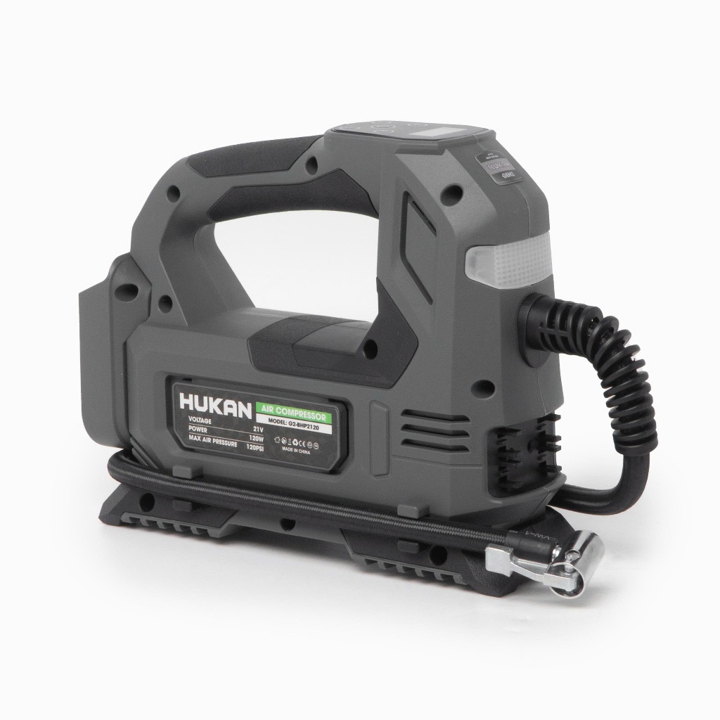 Thân Máy Bơm Hơi Pin HUKAN G2-BHP2120 (Gen2)|Nhỏ Gọn, Cơ Động, Bơm lốp mọi lúc. Bơm bóng, phao, ô tô, xe máy