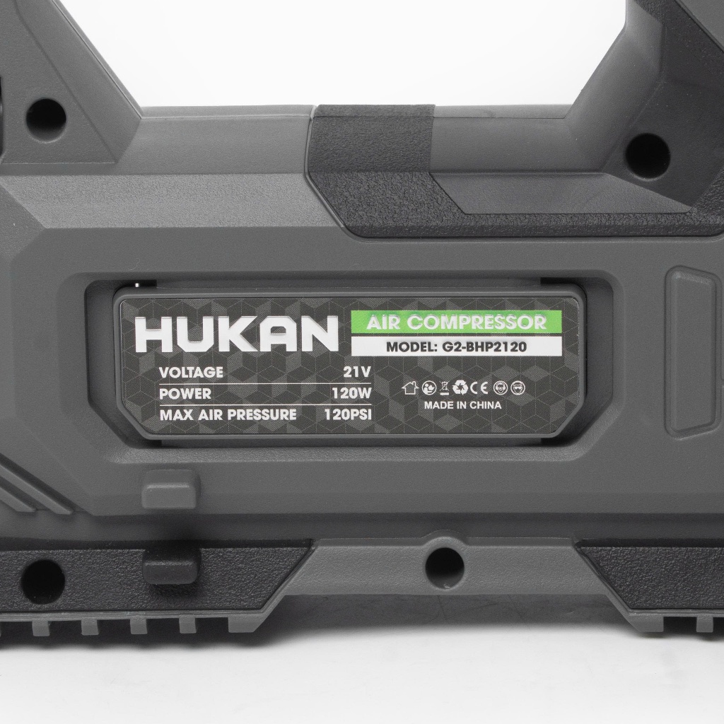 Thân Máy Bơm Hơi Pin HUKAN G2-BHP2120 (Gen2)|Nhỏ Gọn, Cơ Động, Bơm lốp mọi lúc. Bơm bóng, phao, ô tô, xe máy