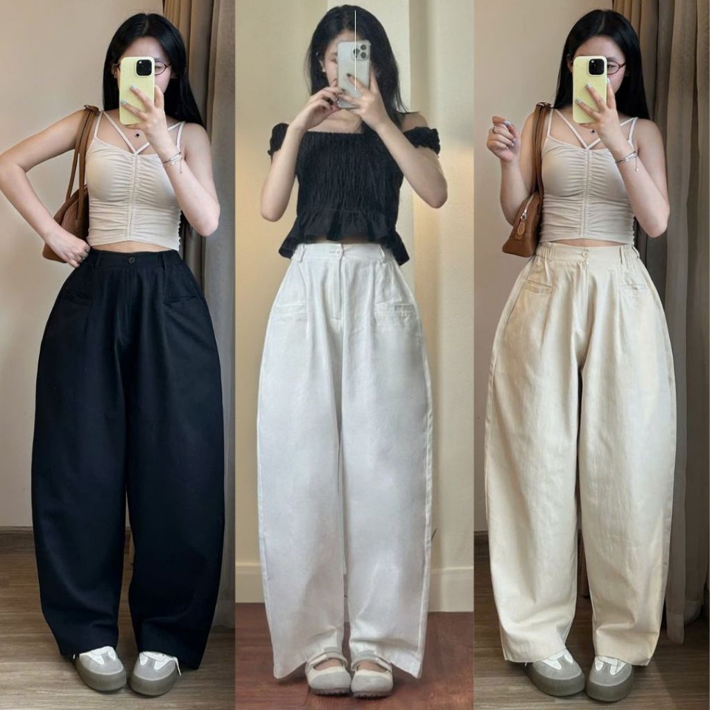 Quần kaki harem túi ngang cạp bán chun siêu dễ mặc siêu hot Joolate