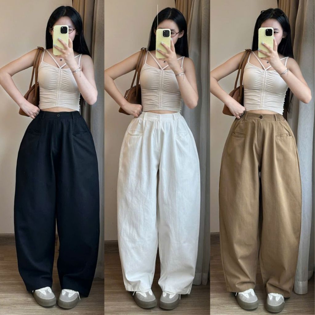 Quần kaki harem túi ngang cạp bán chun siêu dễ mặc siêu hot Joolate