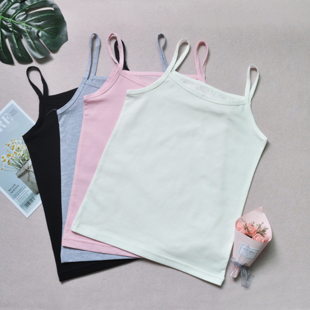 [Deal Shock] Áo Lót Bé Gái Học Sinh - Áo Lá 2 Dây Bé Gái Cotton Mềm Mịn Thoáng Mát ZANABRA B027