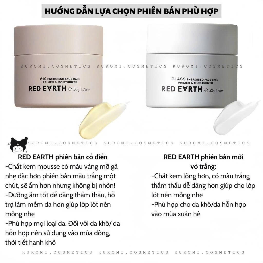 Kem Lót RED EARTH V10 Chính Hãng Kem Lót Trang Điểm Dưỡng Ẩm Cao Cấp Che Lỗ Chân Lông