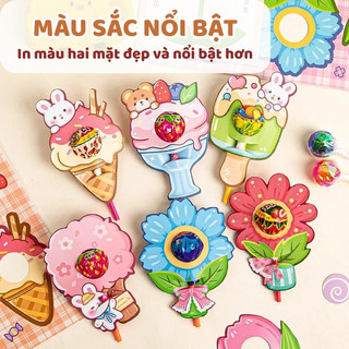 Thẻ Bọc Kẹo Mút Hoạt Hình Đáng Yêu - Giấy Bọc Kẹo, Thẻ Trang Trí Quà Tặng, Dùng Trong Tiệc Sinh Nhật