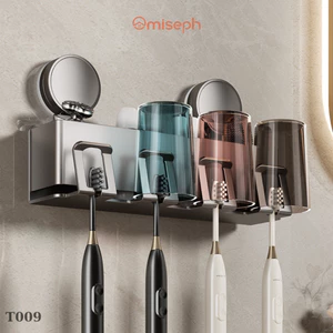 Kệ để bàn chải đánh răng OMISEPH giá đựng bàn chải nhôm không gỉ
