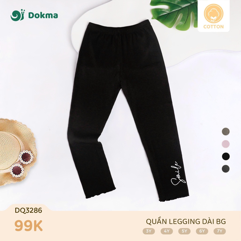 (11-22kg, 2-6Y) Quần Legging Dokma Bé Gái DQ2366