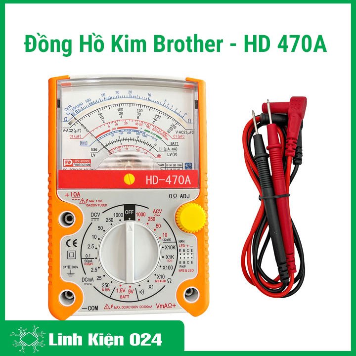 Đồng hồ đo điện HD-470A vạn năng loại kim Brother HD 470 470A tặng kèm ...