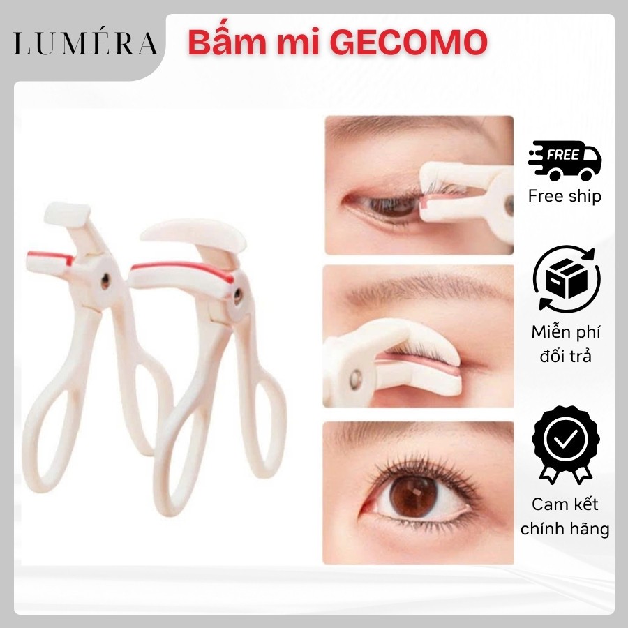 Kẹp Bấm Mi GECOMO Dụng Cụ Kẹp Mi Góc Rộng Nhỏ Gọn Dài Lâu Tiện Dụng Dễ Thao Tác bản mới