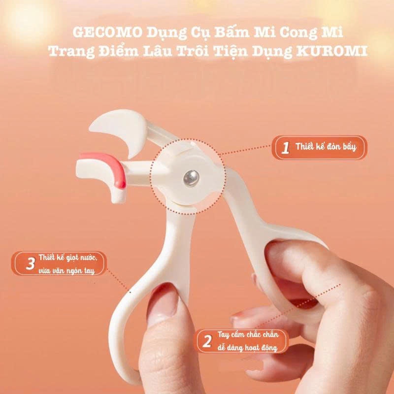 Kẹp Bấm Mi GECOMO Dụng Cụ Kẹp Mi Góc Rộng Nhỏ Gọn Dài Lâu Tiện Dụng Dễ Thao Tác bản mới