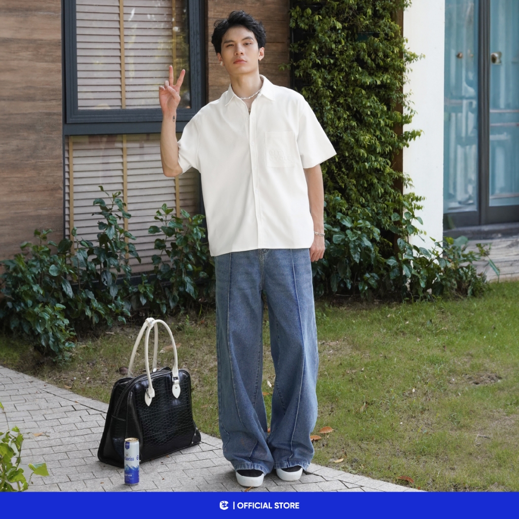 Áo sơ mi ngắn tay boxy basic nam nữ Local Brand Chính Hãng City Cycle Áo sơ mi Comfy