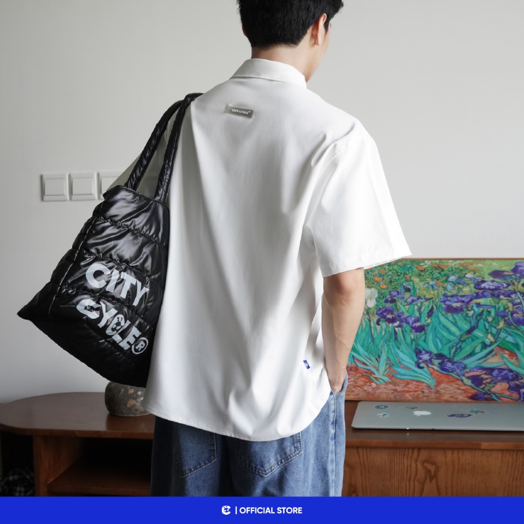 Áo sơ mi ngắn tay boxy basic nam nữ Local Brand Chính Hãng City Cycle Áo sơ mi Comfy