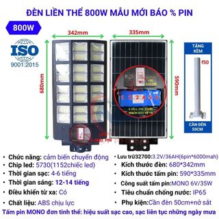 Ảnh 3 – Đèn năng lượng mặt trời NP Nhật Phong siêu sáng loại liền thể 400W 600W 800W,cảm biến chuyển động bảo hành 2 năm