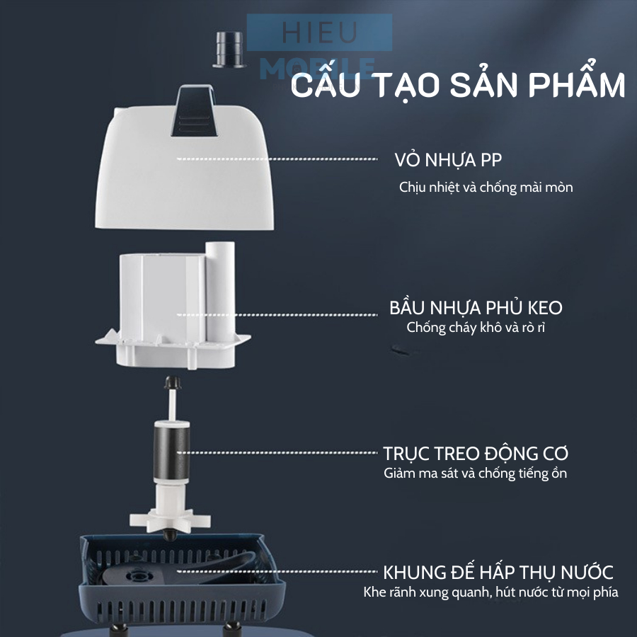Máy bơm hút chìm lọc nước, hút phân cặn, thức ăn thừa bể cá, bể thủy sinh đa công suất, động cơ lõi đồng chống nước iPX8