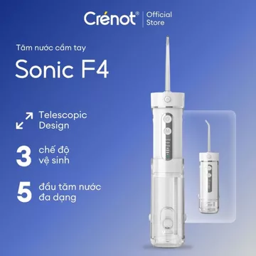 Máy tăm nước UNIQ Sonic F4 vệ sinh răng miệng tam nuoc mini gấp gọn cầm tay tăm nước du lịch nhỏ gọn chống thấm nước