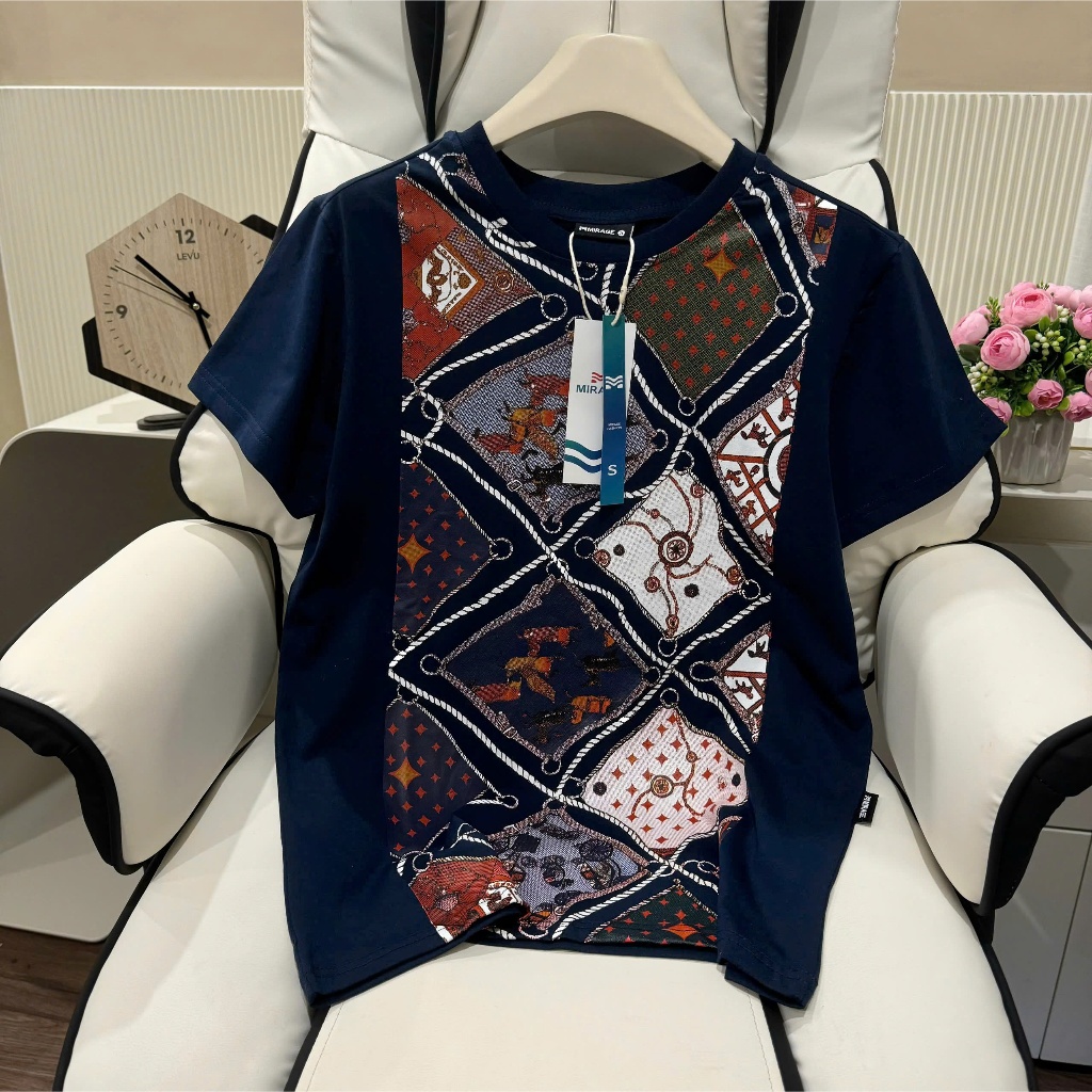 Áo Thun Mirage Họa Tiết Patchwork Local Brand Chất 100% Cotton Mềm Mịn Thoáng Mát.