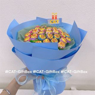 Bó hoa kẹo mút Chupa chups , Bó hoa kẹo mút đủ kiểu , Hoa kẹo mút không gắn sticker