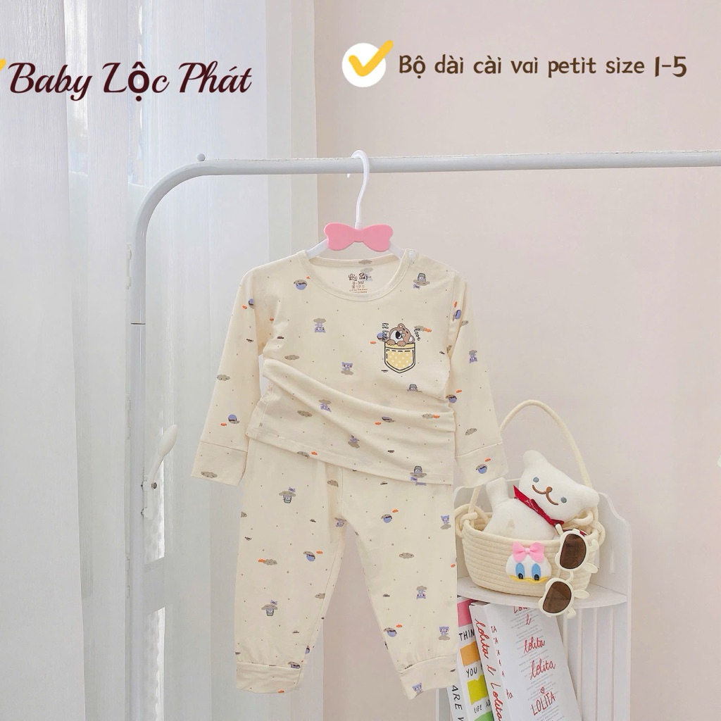 (LPDT 24) Bộ Quần Áo Thun Lạnh Dài Tay Mềm Mịn, Thoải Mái Cho Bé Yêu Từ 5-15kg