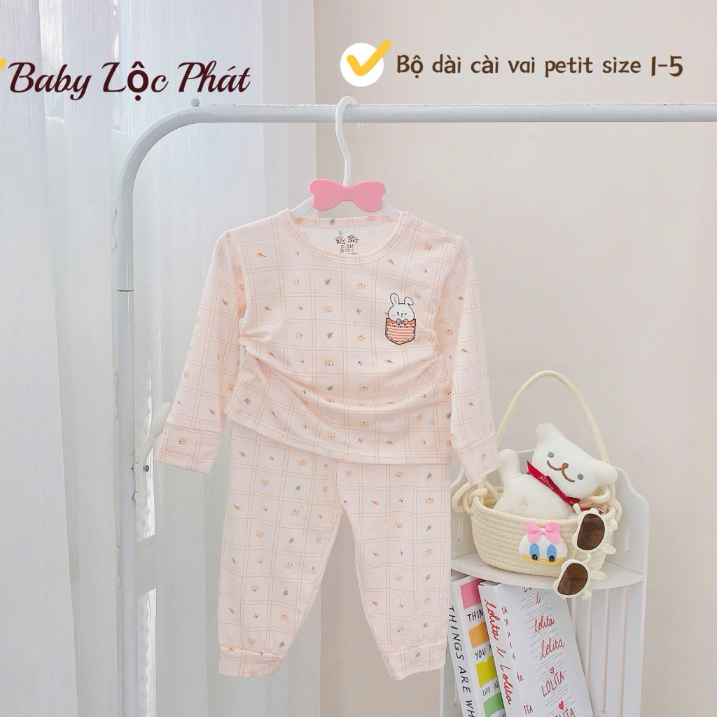 (LPDT 24) Bộ Quần Áo Thun Lạnh Dài Tay Mềm Mịn, Thoải Mái Cho Bé Yêu Từ 5-15kg